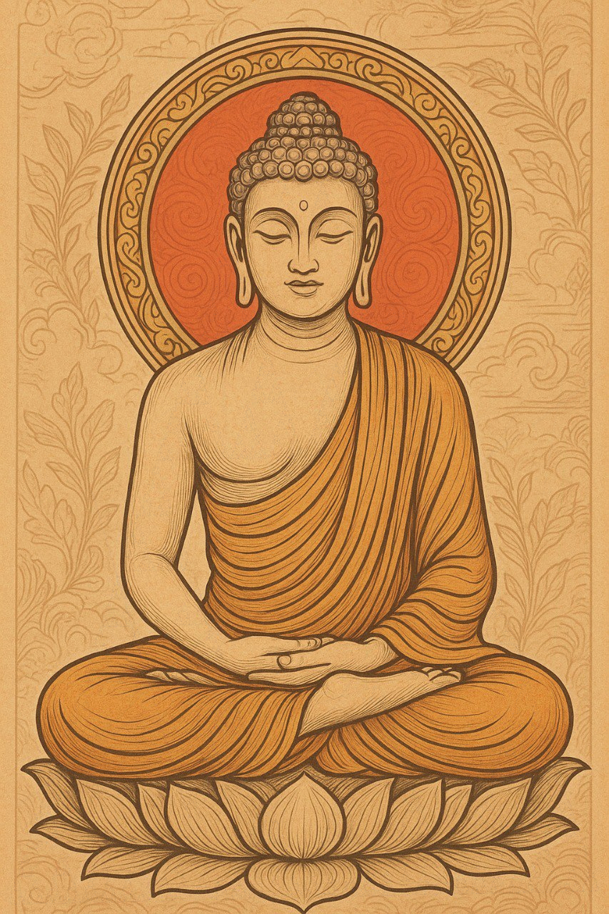 Practician yogic meditând
